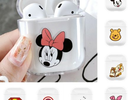 Hard PC Cover for Apple Airpods Charging Case Disney Minnie Mickey Marvel Clear Online Sale