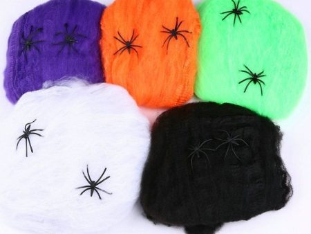 Spider Web Stretchable Spiderweb Cobweb Party Decoration For Halloween Hot on Sale