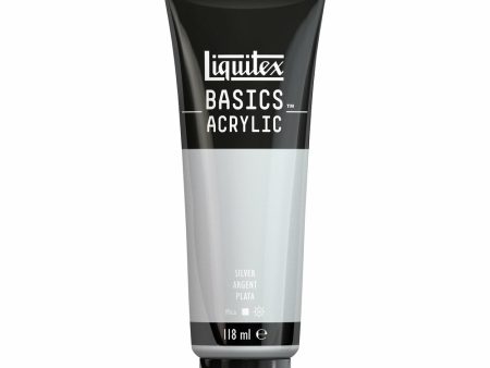 Akryyliväri 118ml 052 Silver Liquitex Basics Acrylic For Cheap